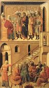 Duccio di Buoninsegna Peter's First Denial of Christ and Christ Before the High Priest Annas (mk08) oil painting reproduction
